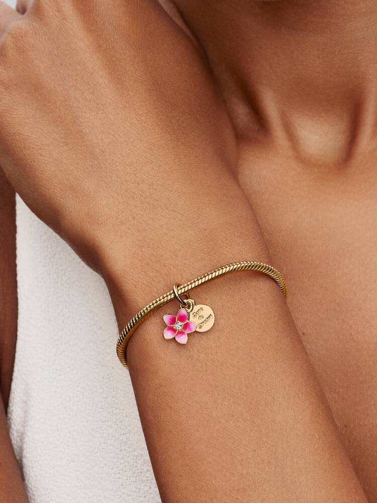 Disney Vaiana Blume Charm-Anhänger Vergoldet - 763845C01