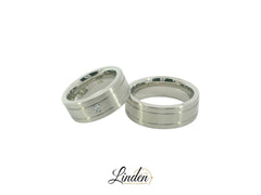 Bagues partenaires Edelsthal avec gravure gratuite - bague en acier inoxydable - IS/33-8GS/80