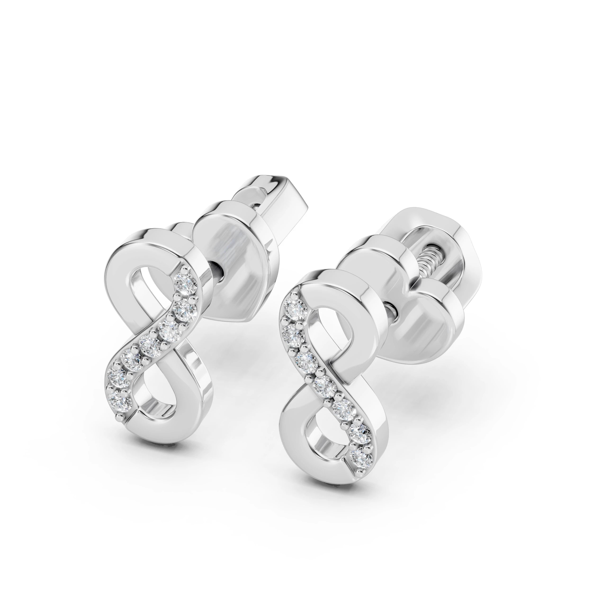Elegante Diamant-Ohrringe aus 18K Gold - 102-10092