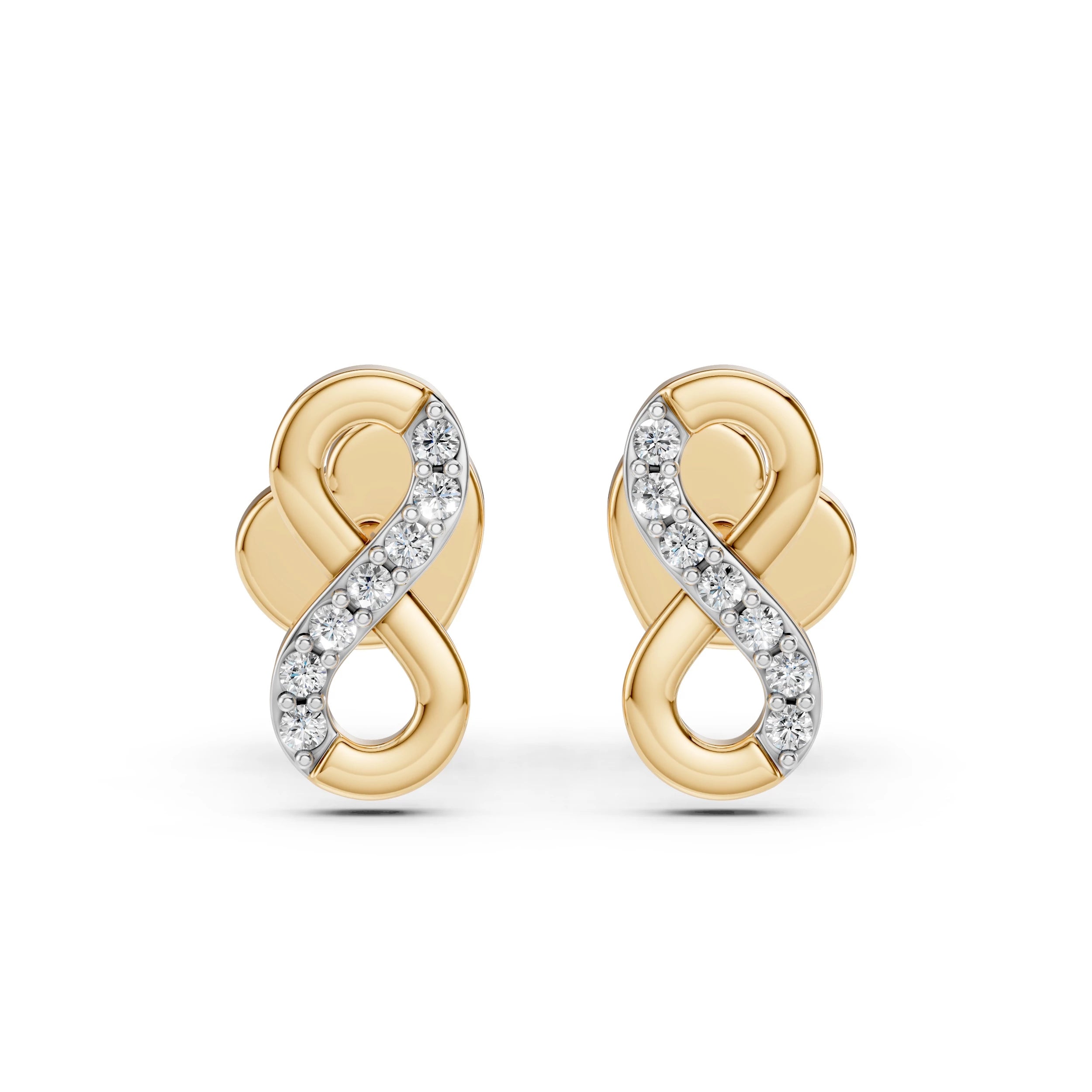 Elegante Diamant-Ohrringe aus 18K Gold - 102-10092
