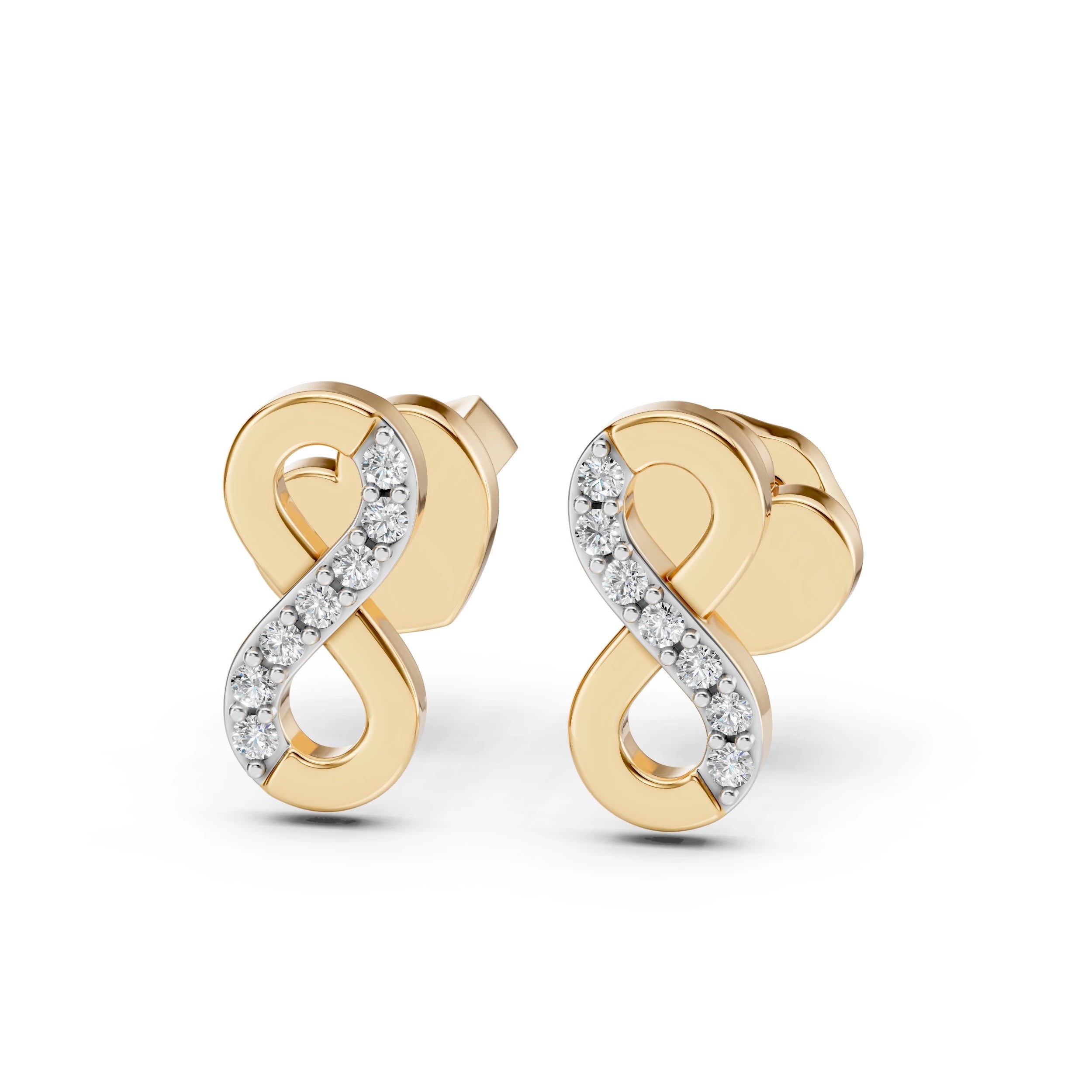 Elegante Diamant-Ohrringe aus 18K Gold - 102-10092