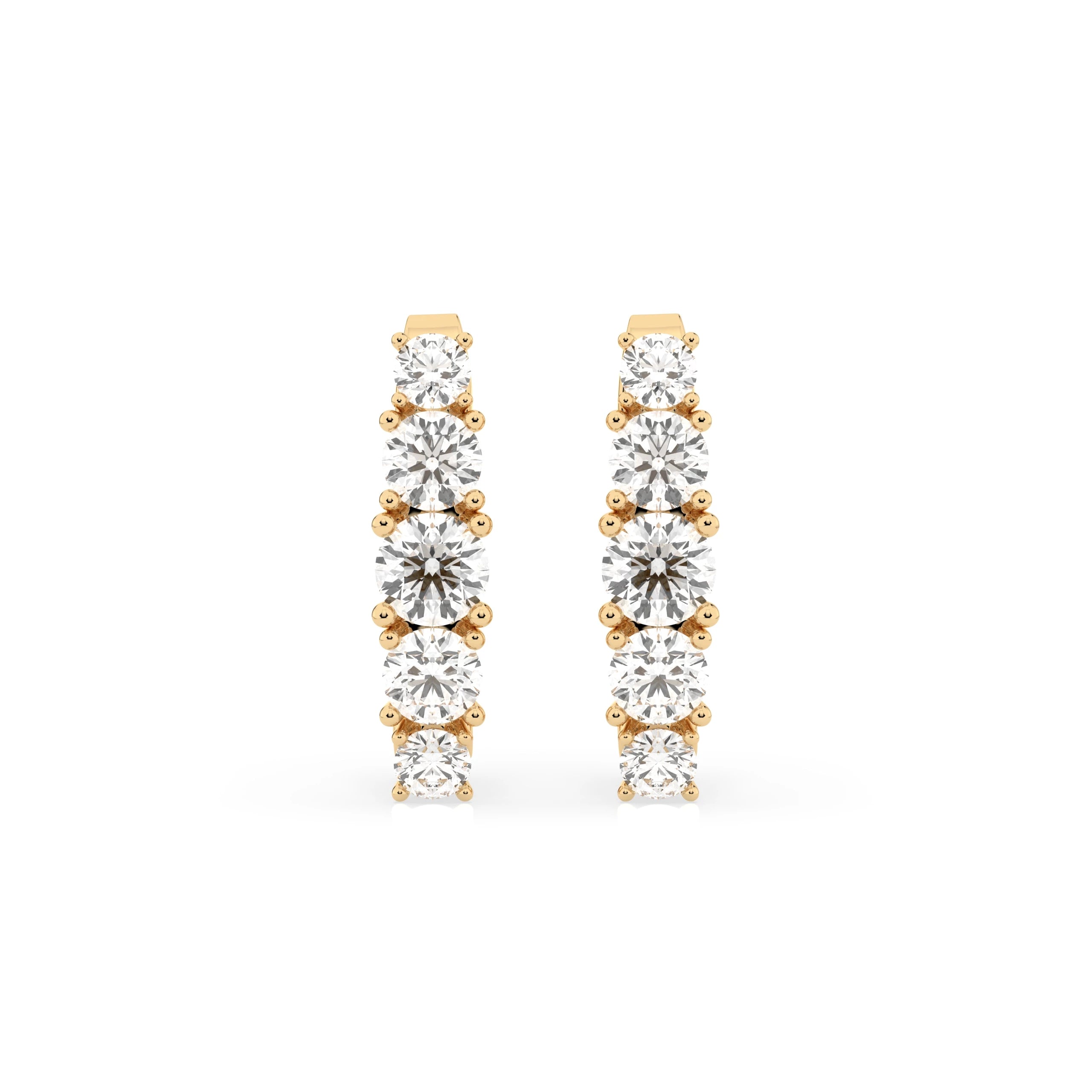 Elegante Diamant-Ohrringe aus 18K Gold - 102-10128
