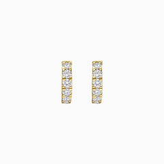 Elegante Diamant-Ohrstecker aus 585er Gelbgold mit Labordiamanten - LG7031Y