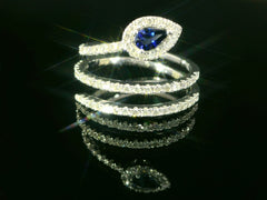 Bague élégante en or sertie de diamants et sertissage fantaisie – Or blanc 18 carats, diamants 0,48 ct - YZ00003283