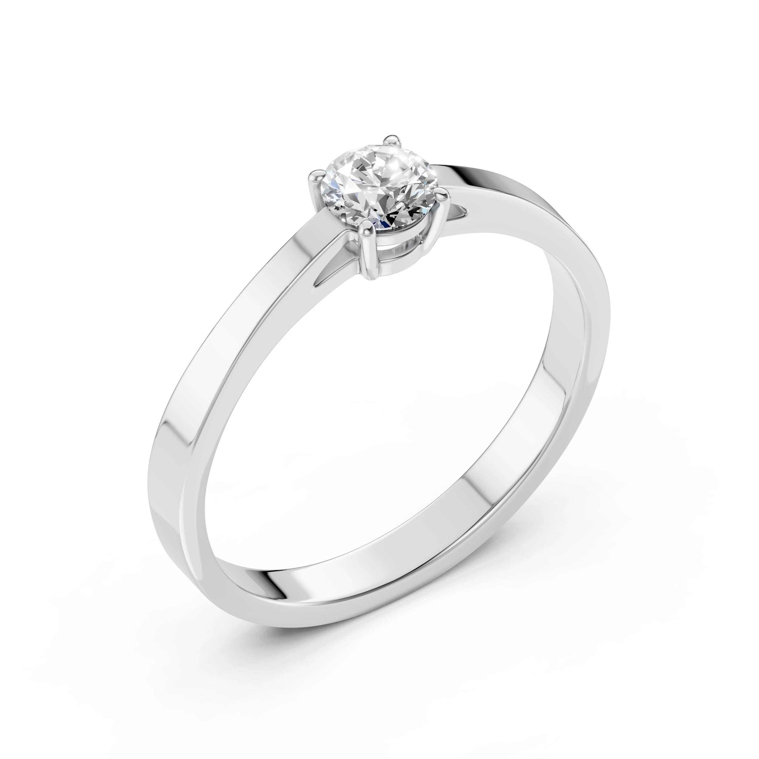 Eleganter Diamant-Ring aus 18K Gold mit zertifiziertem Stein - 101-10012/1(4.7)