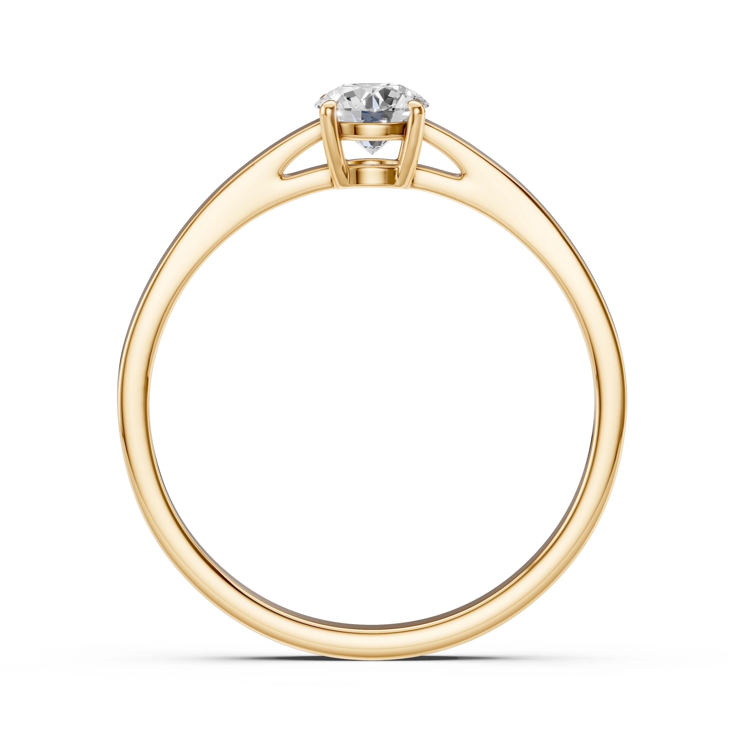 Eleganter Diamant-Ring aus 18K Gold mit zertifiziertem Stein - 101-10012/1(4.7)