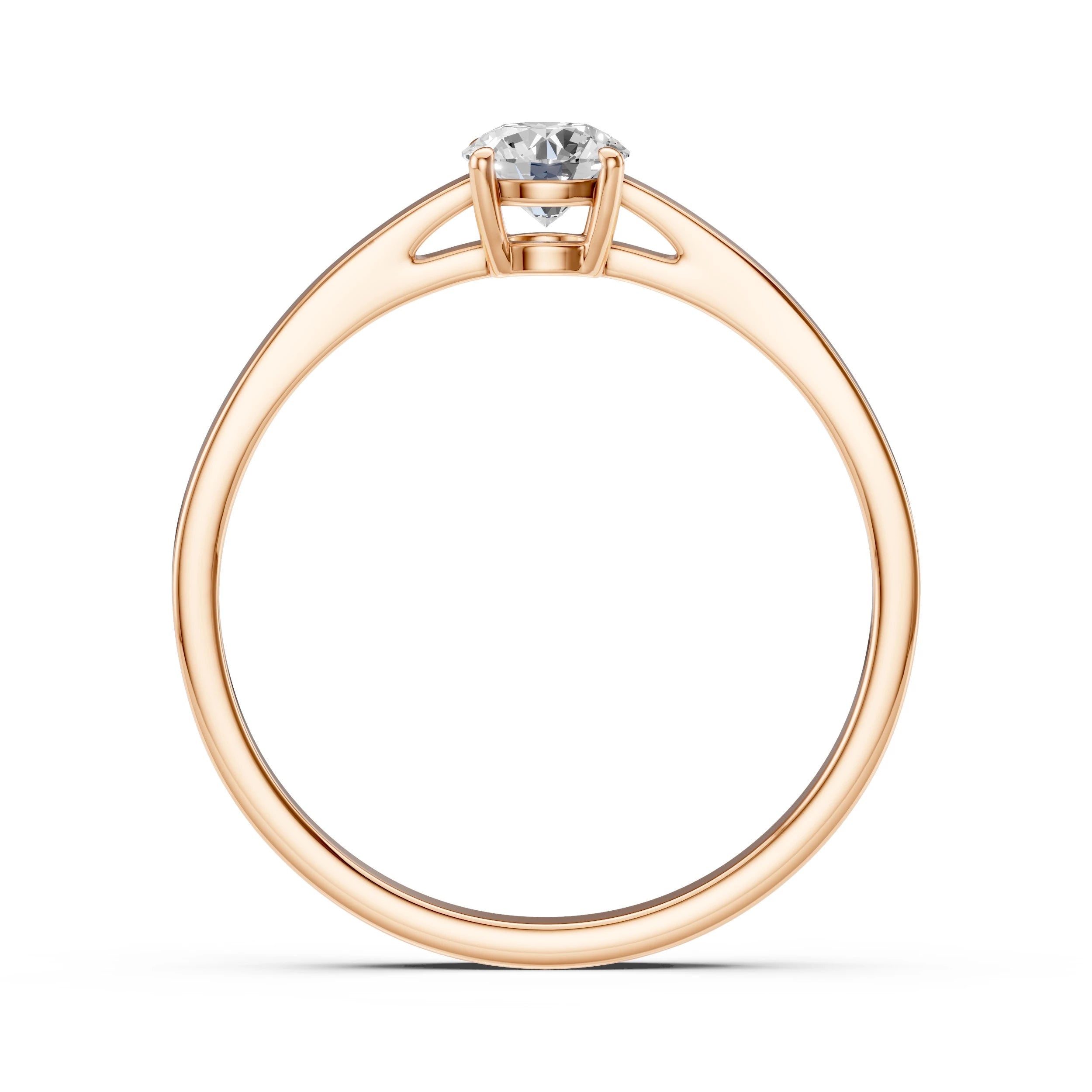 Eleganter Diamant-Ring aus 18K Gold mit zertifiziertem Stein - 101-10012/1(4.7)