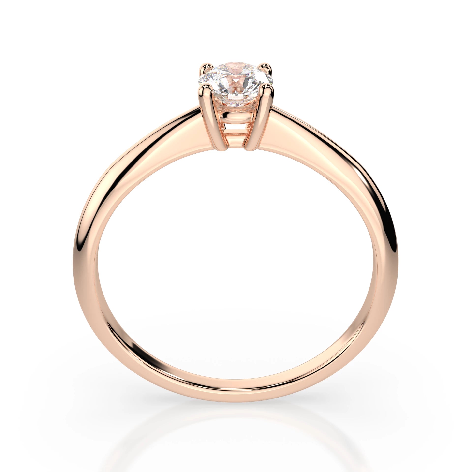 Eleganter Diamant-Ring aus 18K Gold mit zertifiziertem Stein - 101-10021(4.2)