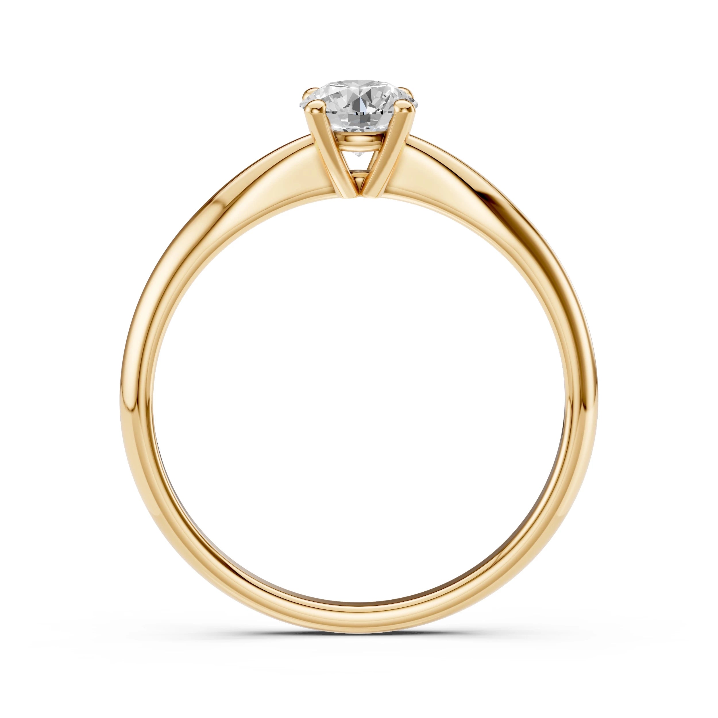 Eleganter Diamant-Ring aus 18K Gold mit zertifiziertem Stein - 101-10021(5.1)