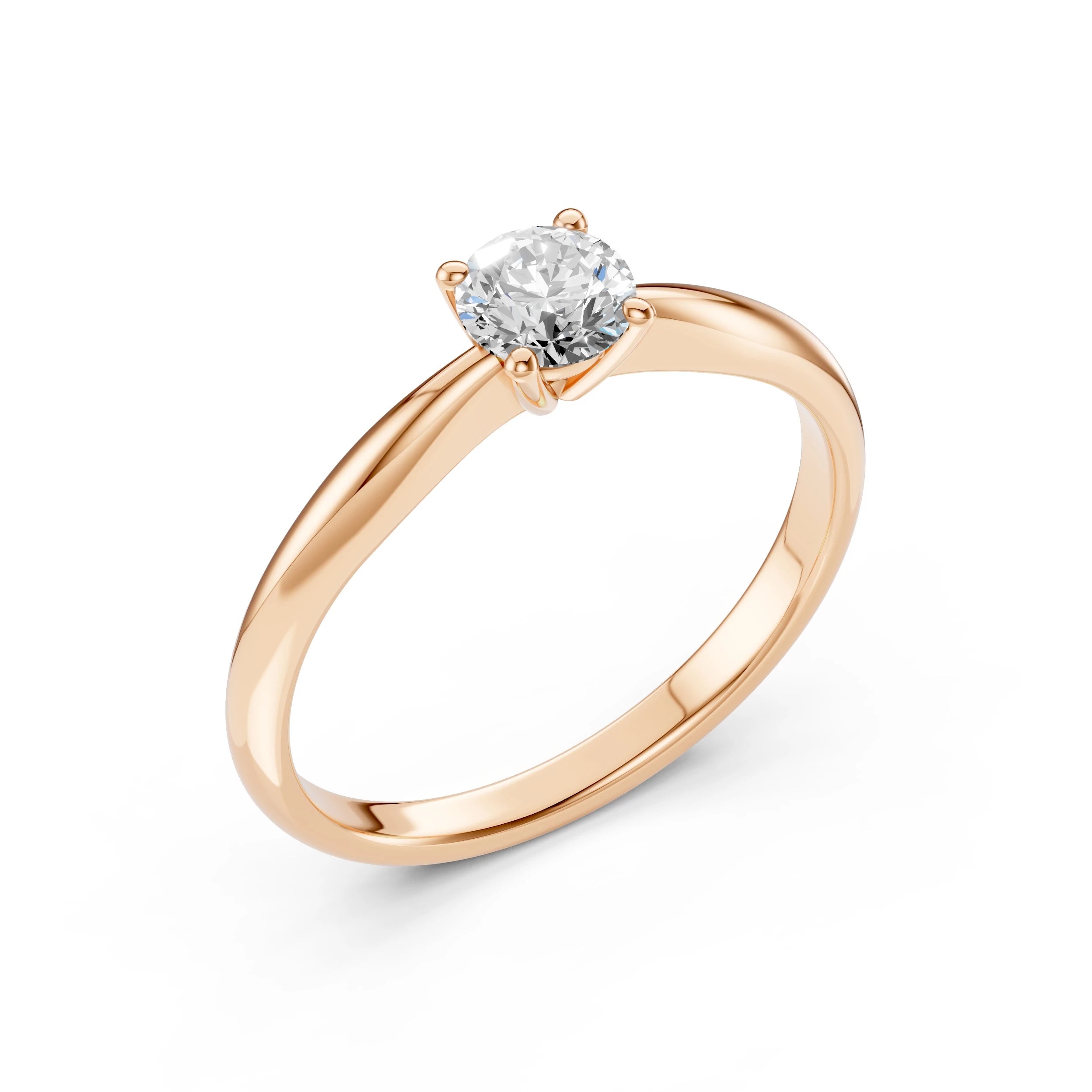Eleganter Diamant-Ring aus 18K Gold mit zertifiziertem Stein - 101-10021(5.1)