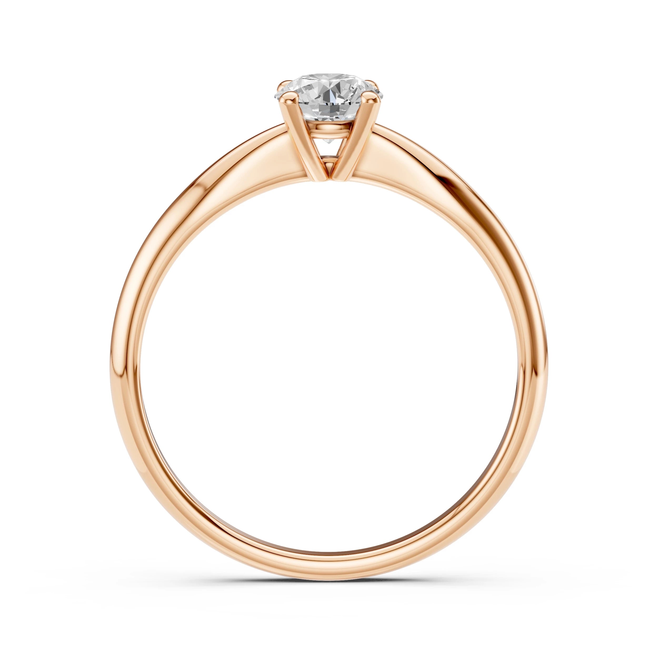 Eleganter Diamant-Ring aus 18K Gold mit zertifiziertem Stein - 101-10021(5.1)