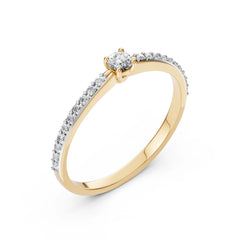 Eleganter Diamantring aus 14K oder 18K Gold - 101-10116/2(3.0)
