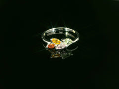 Bague élégante en or blanc avec saphirs et diamants – Sophistication raffinée en or 18 carats - YZ0003264 