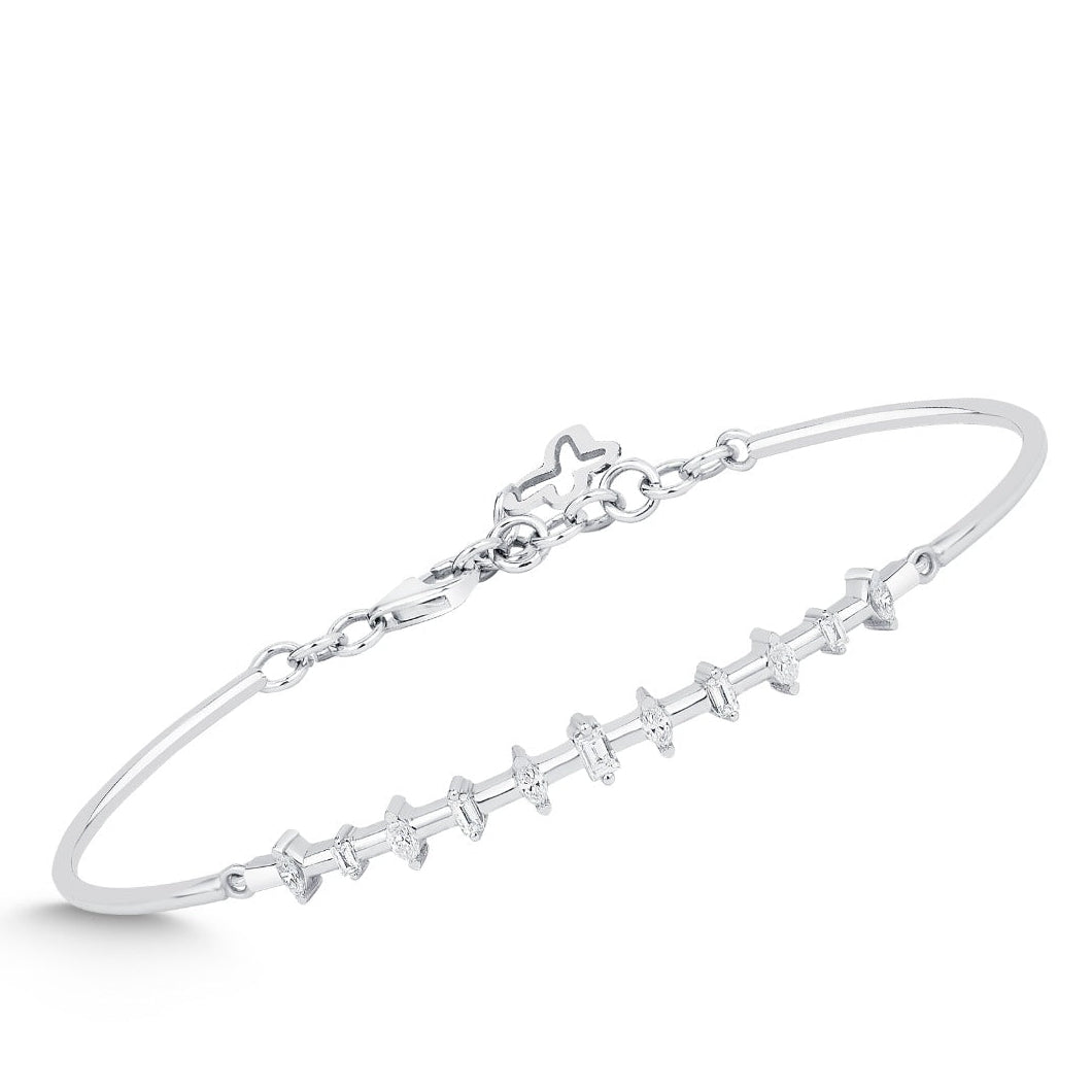 Elegantes Goldarmband mit Diamanten (585 / 750 Gold) - BBL0000118