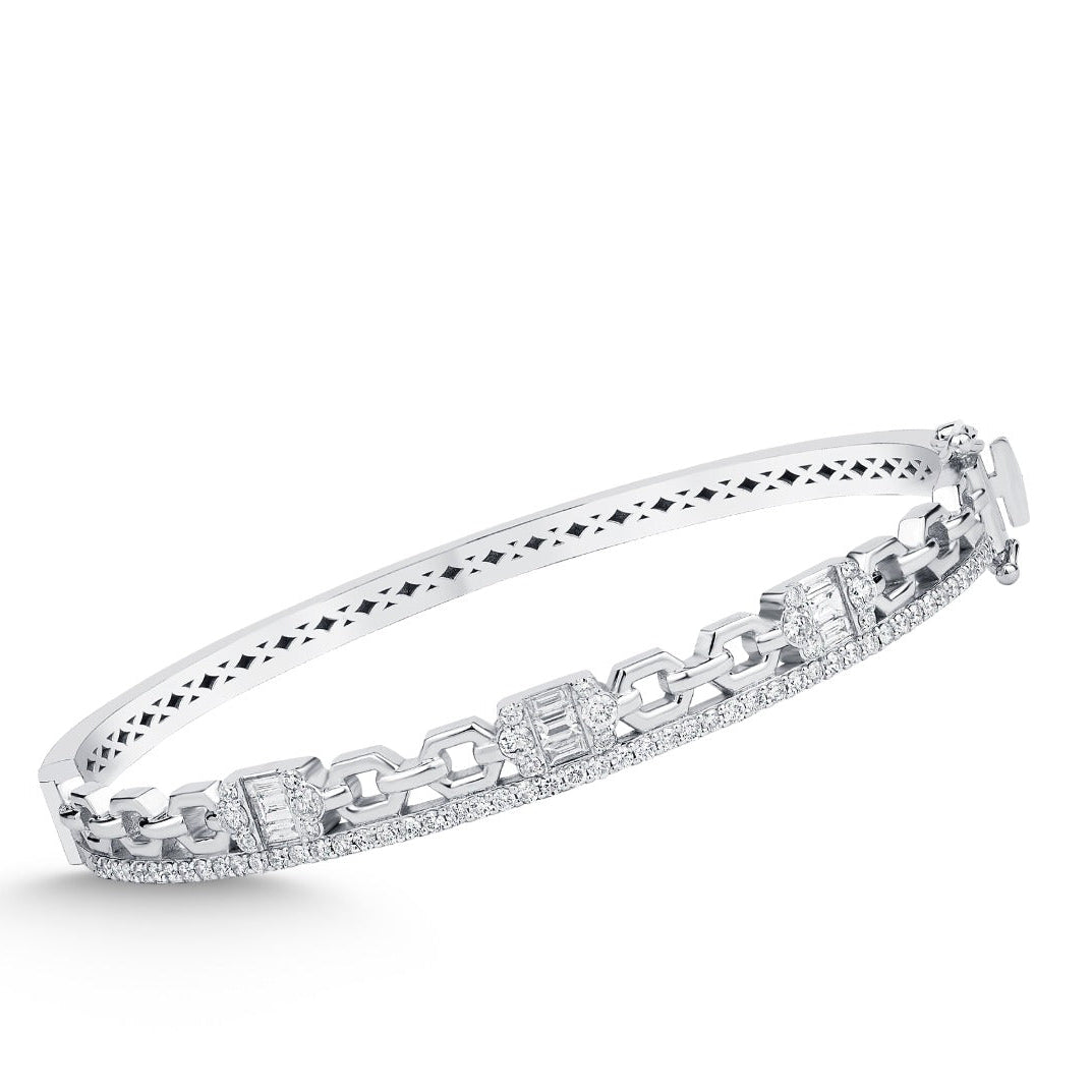 Elegantes Goldarmband mit Diamanten (585 / 750 Gold) - BBL0000213