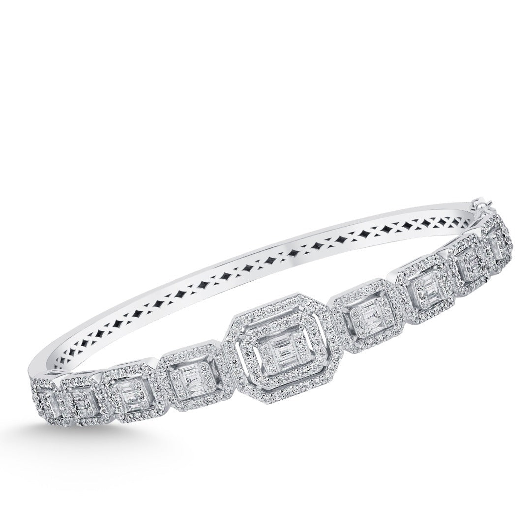 Elegantes Goldarmband mit Diamanten (585 / 750 Gold) - BBL0000302