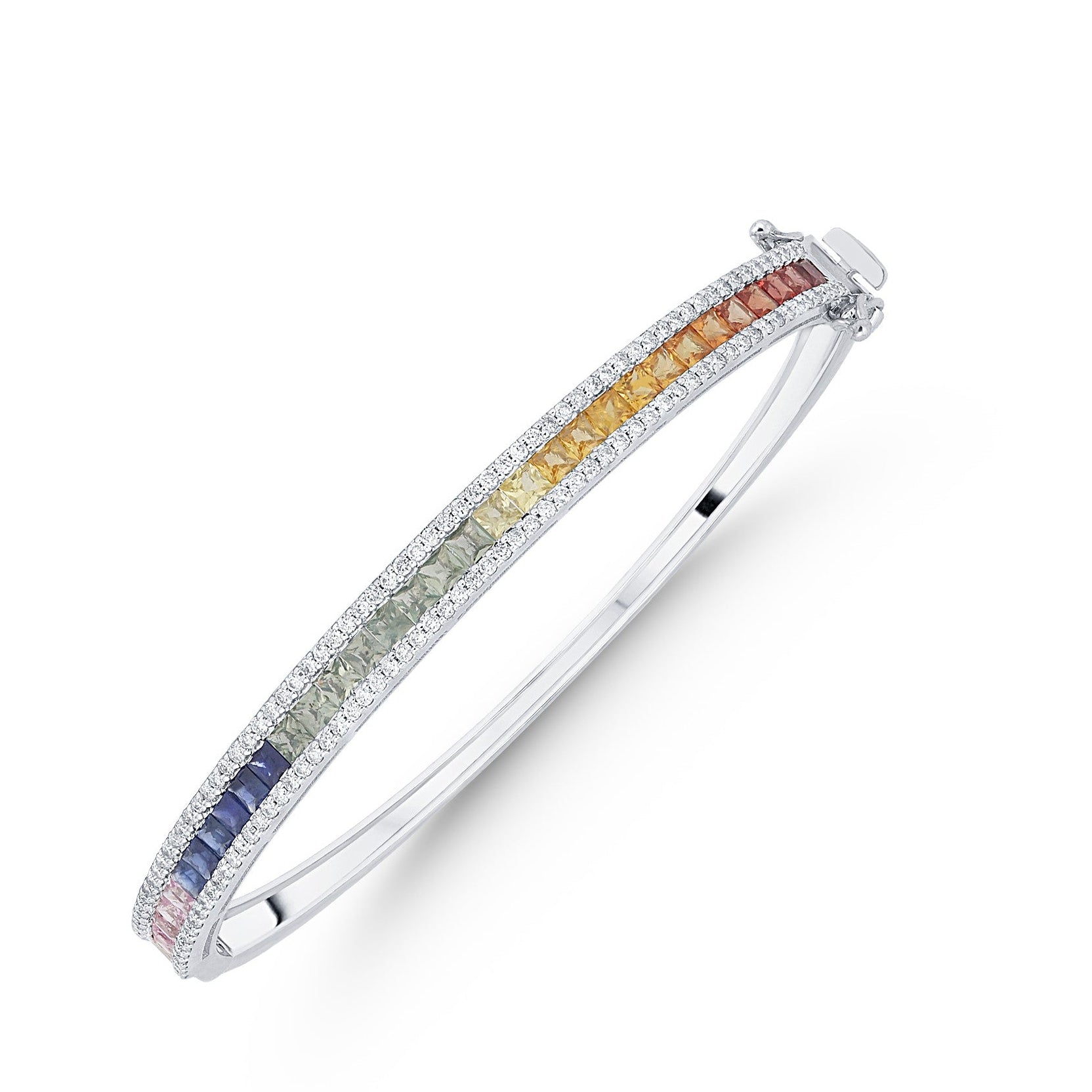 Elegantes Goldarmband mit Diamanten und Saphiren (14K / 18K) -  BL0000339 
