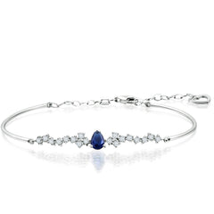 Elegantes Goldarmband mit Diamanten und Saphiren (14K / 18K) - KBB0000616