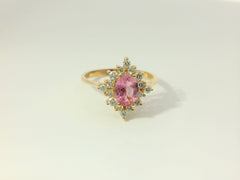 Eleganz in Weissgold – Diamantring mit Saphir - YZ0003261