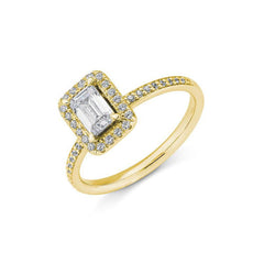 Bague de fiançailles Breuning en émeraude et diamants de laboratoire - 41063310