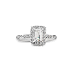 Bague de fiançailles Breuning en émeraude et diamants de laboratoire - 41063310