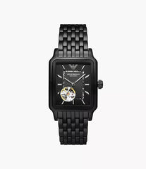 Emporio Armani Automatikuhr Herren – Edelstahl Schwarz, 36 mm - AR60058