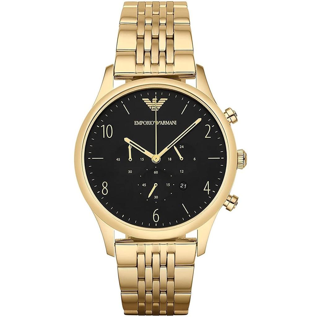 Emporio Armani Beta Chronograph Herrenuhr Gold/Schwarz