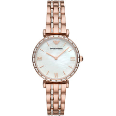 Emporio Armani Elegant Damenuhr in Rose Gold mit Crystal - AR11294