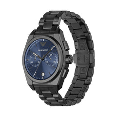 Emporio Armani Federico Chronograph Gunmetal / Blau Herrenuhr - AR11561