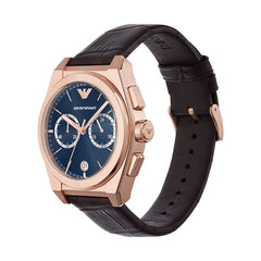 Emporio Armani Herren Uhr – Roségold / Blau - AR11563