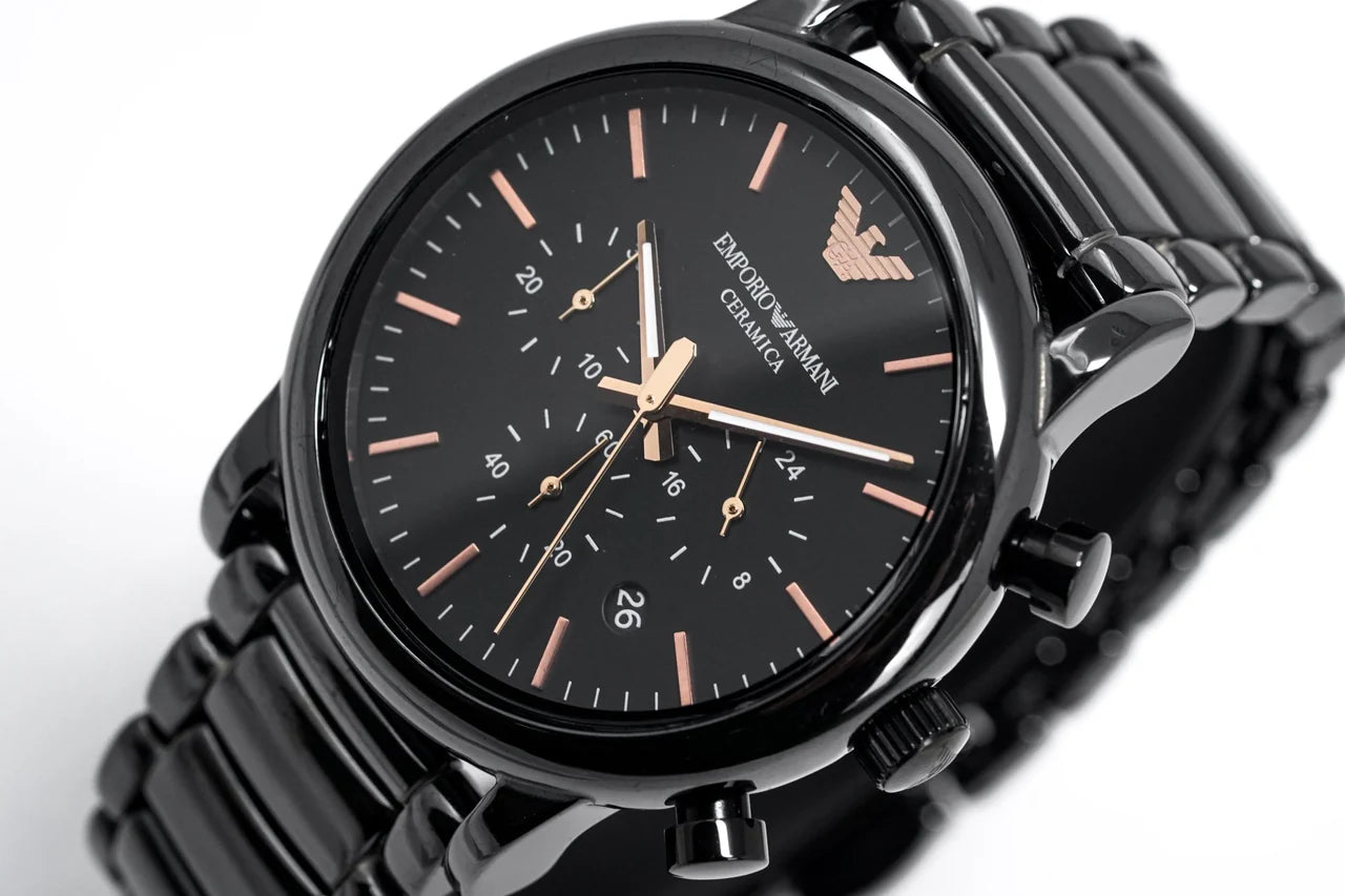 Emporio Armani Luigi Ceramica Chronograph Herrenuhr - AR1509