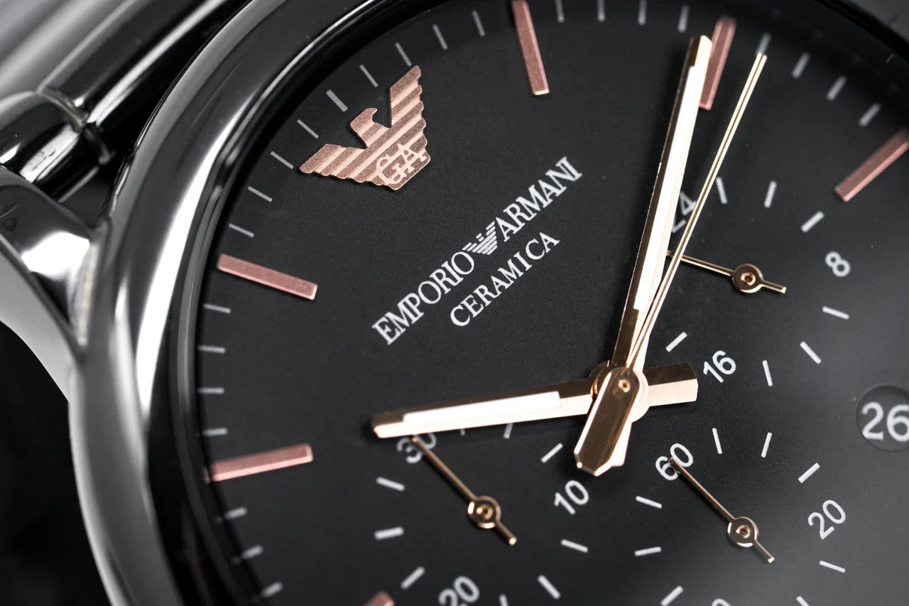Emporio Armani Luigi Ceramica Chronograph Herrenuhr - AR1509