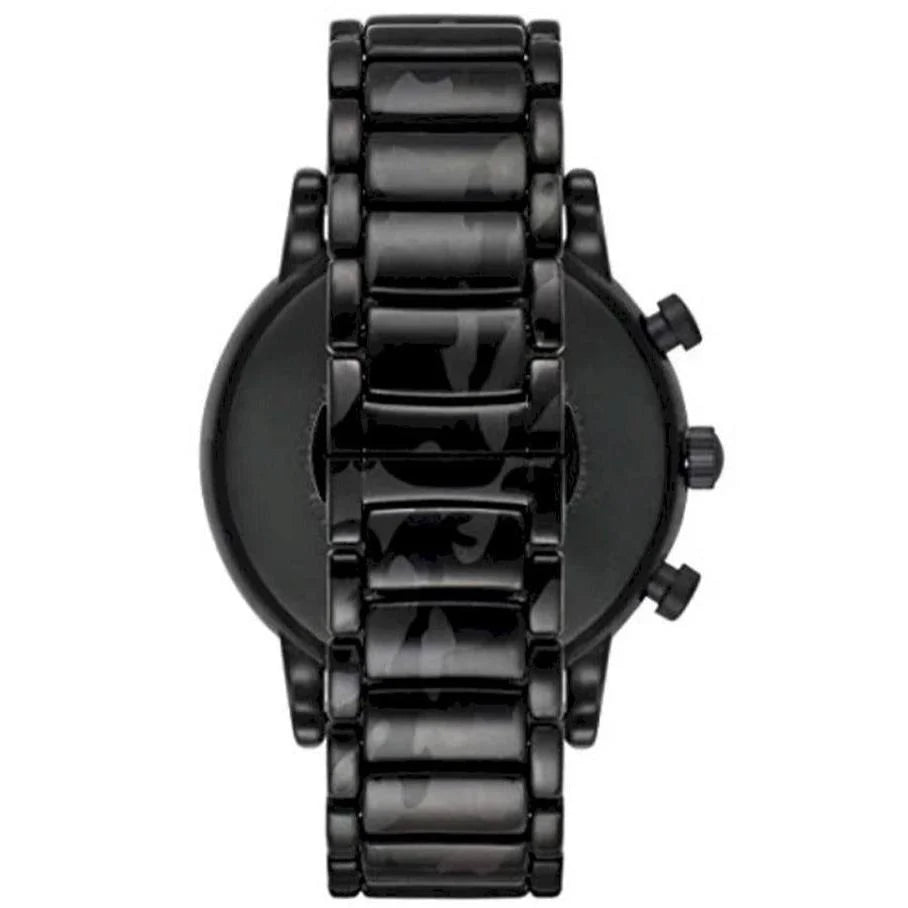  Emporio Armani Luigi Chronograph aus schwarzem Edelstahl Herrenuhr -  AR11045
