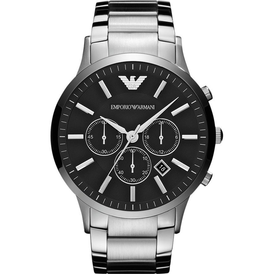 Emporio Armani Renato Chronograph Herrenuhr Schwarz