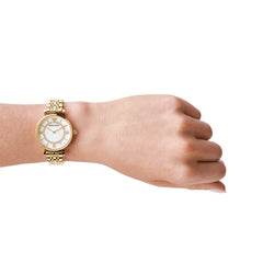 Emporio Armani Retro Damenuhr Gold/Perlmutt – AR1907