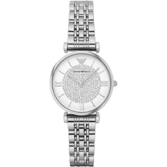 Emporio Armani Retro Damenuhr Silber