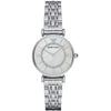Emporio Armani Retro Damenuhr Silber/Perlmutt