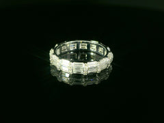 Bague exclusive pour femme en or blanc 18 carats – sertie de diamants précieux et de diamants taille brillant – BYZ0004961
