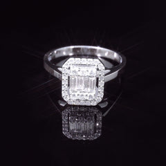 Exklusiver Diamantring aus 18K Weissgold mit 0.36ct – Ringgrösse 54, sofort lieferbar - MYZ0000003