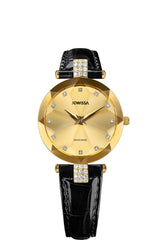 Facet Strass Schweizer Damenuhr - J5.615.M