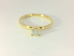 Feiner Damenring aus 18 Karat Gelbgold – mit 0.25ct Brillant - BYZ0004286