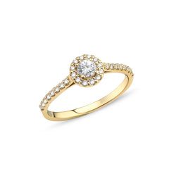 Feiner Diamantring aus 18 Karat Gelbgold - YZ0005341