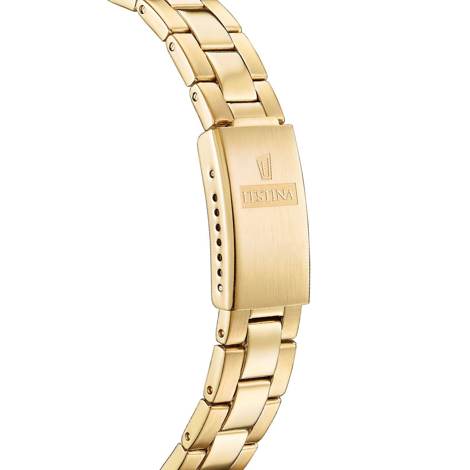 Festina Swiss Made Goldfarbem Edelstahl Armband Damenuhr - F20050/1