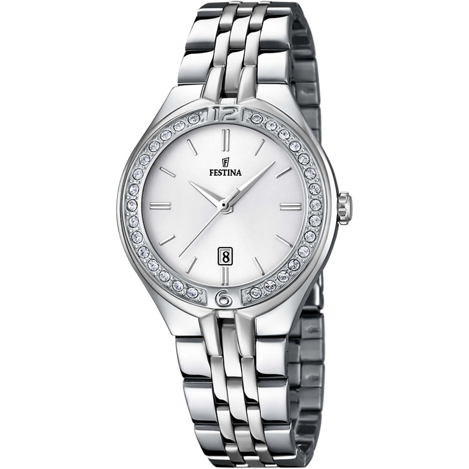 Festina Mademoiselle  Swiss Made Damenuhr mit Edelstahl Armband - F16867/1