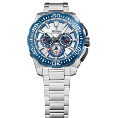 Festina Herrenuhr Swiss Made Chrono Bike - Silberfarbens Stahl Armband - F20724/1