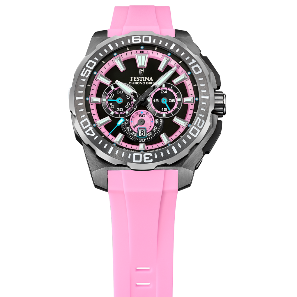 Festina Herrenuhr Swiss Made Chrono Bike - Rosé Kautschukarmband - F20725/2