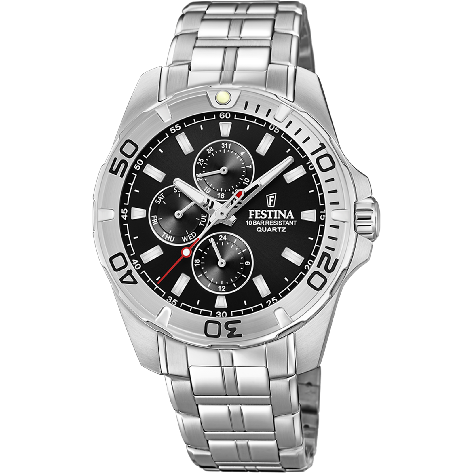 Festina Multifunktion Herrenuhr mit Edelstahl Armband - F20445/3