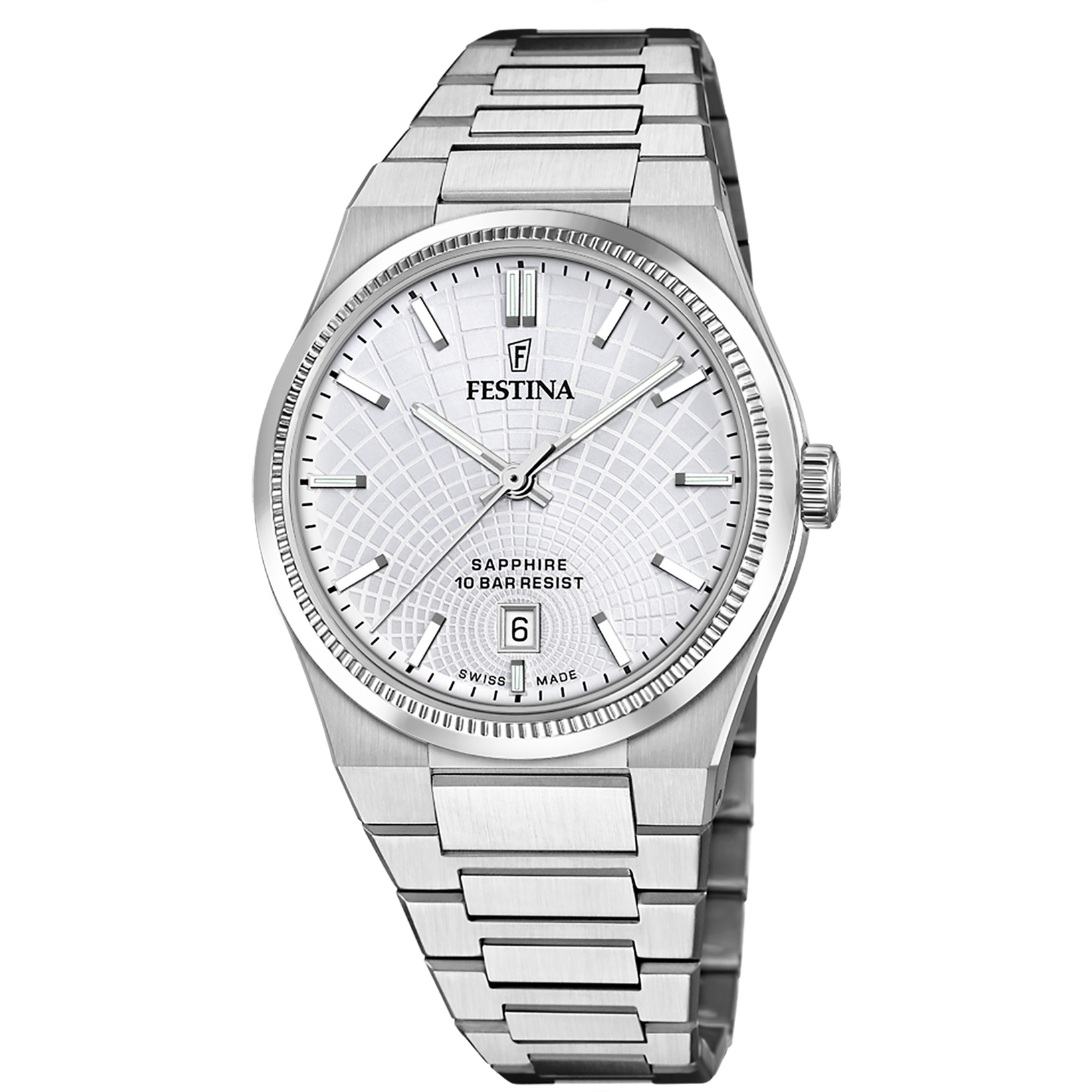 Festina Rivé Swiss Made Silberfarben Herrenuhr - F20051/1