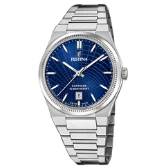 Festina Swiss Made Rivé Herrenuhr mit Blauem Zifferblatt - F20051/4