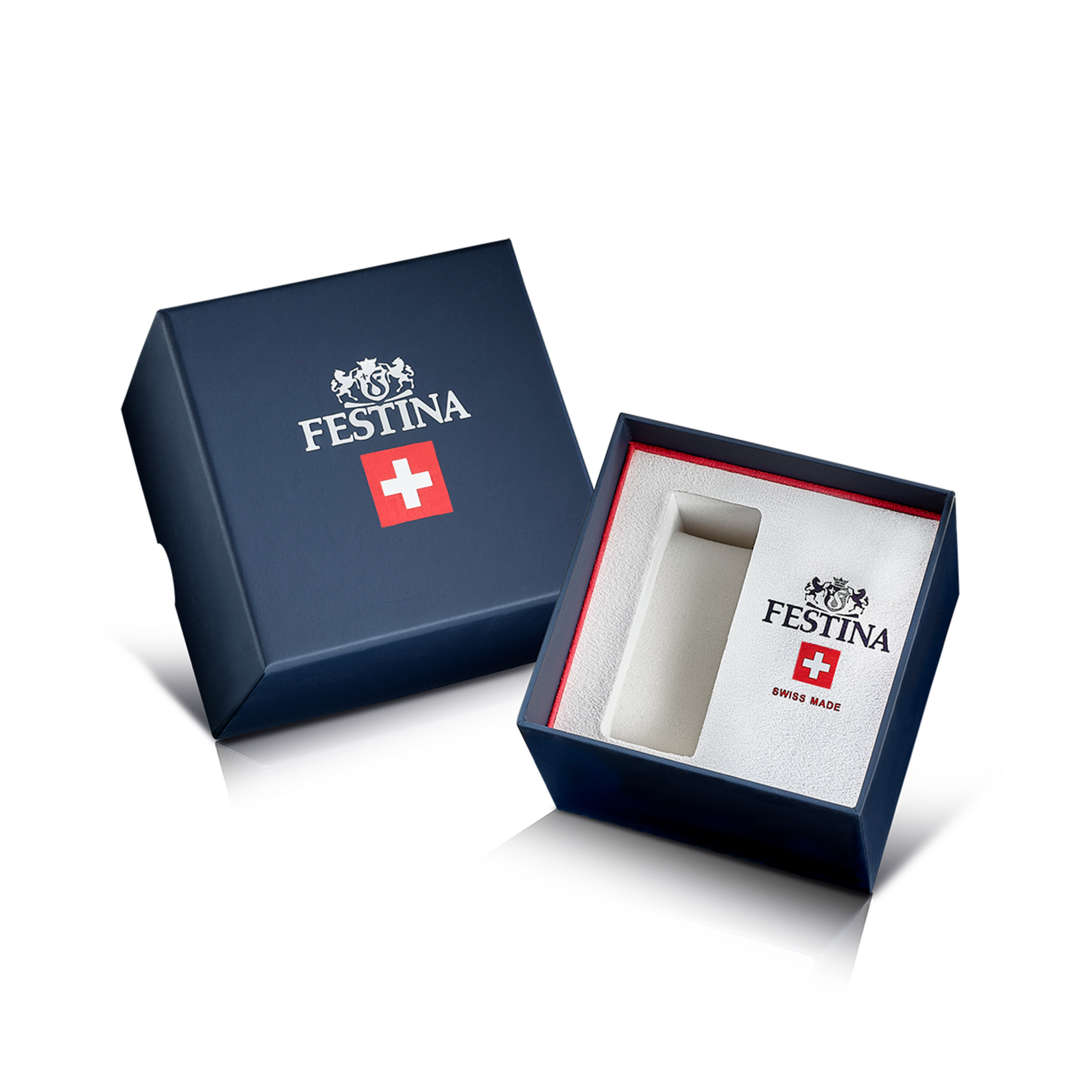 Festina Swiss Rivé Chrono 42 Grünes Leder / Silber Herrenuhr - F20060/3